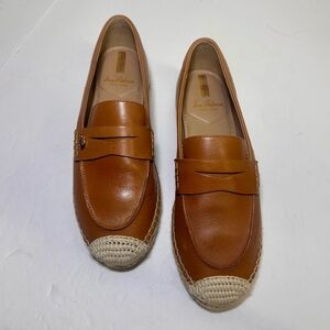 Sam Edelman KAI Saddle Brown Leather Espadrille Loafers Women’s Size 6.5 M